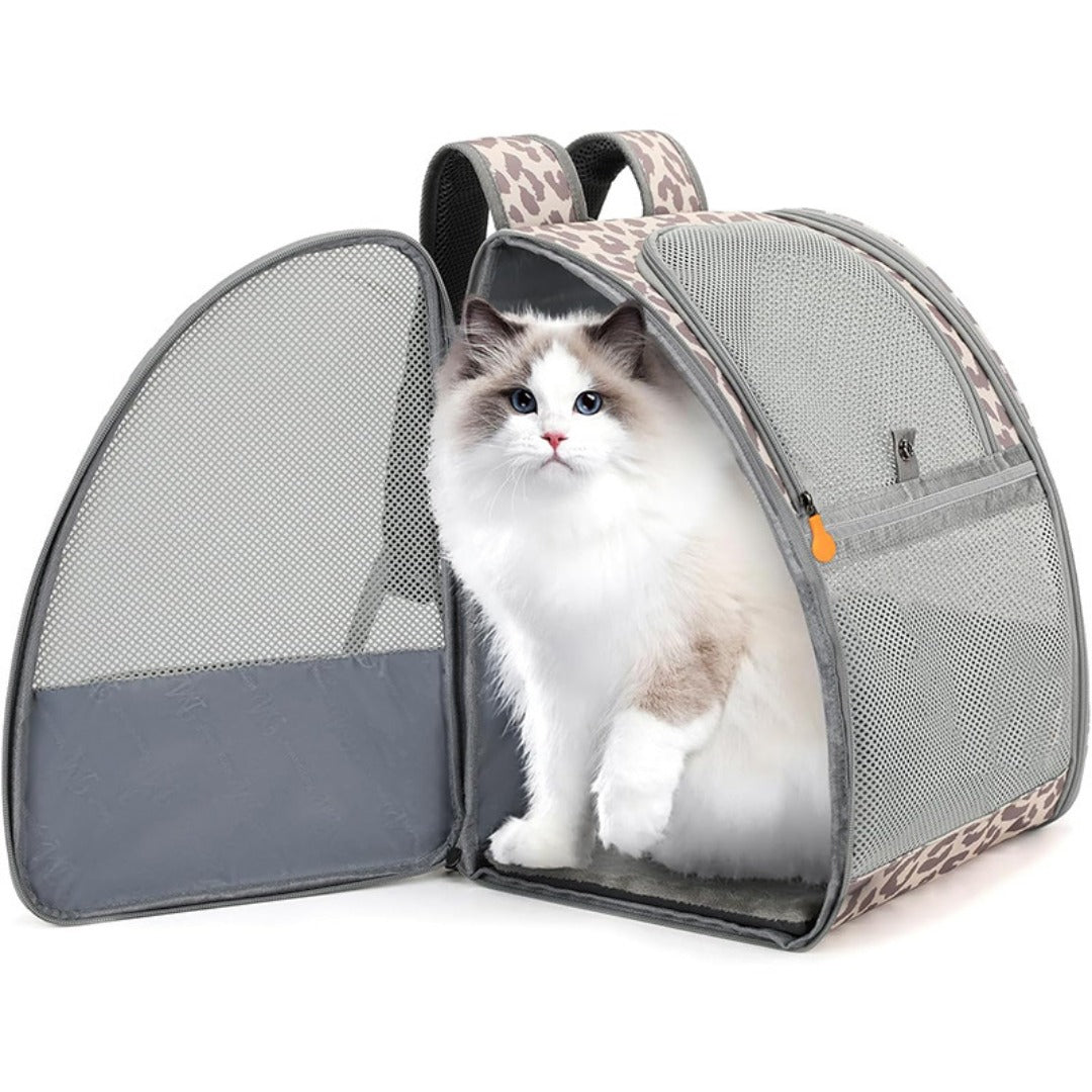 Stylish Pet Backpack Carrier - Premium Portable Cat Backpack with Breathable Mesh, Perfect for Hiking & Everyday Adventures -dropshippingabc.com