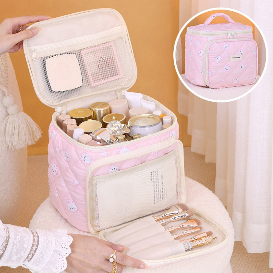 Multifunctional Cosmetic Bag - Partition Storage & Travel Portable Toilet Bag with Compartments -dropshippingabc.com