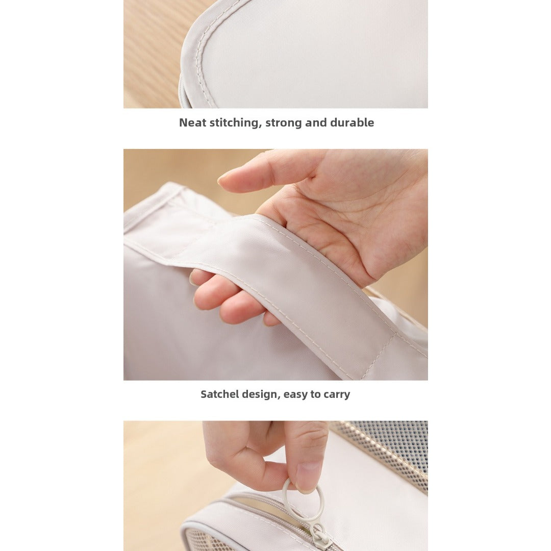 Travel Waterproof Makeup Bag with Hook - Large Capacity Portable Wash Bag & Toiletry Organizer -dropshippingabc.com