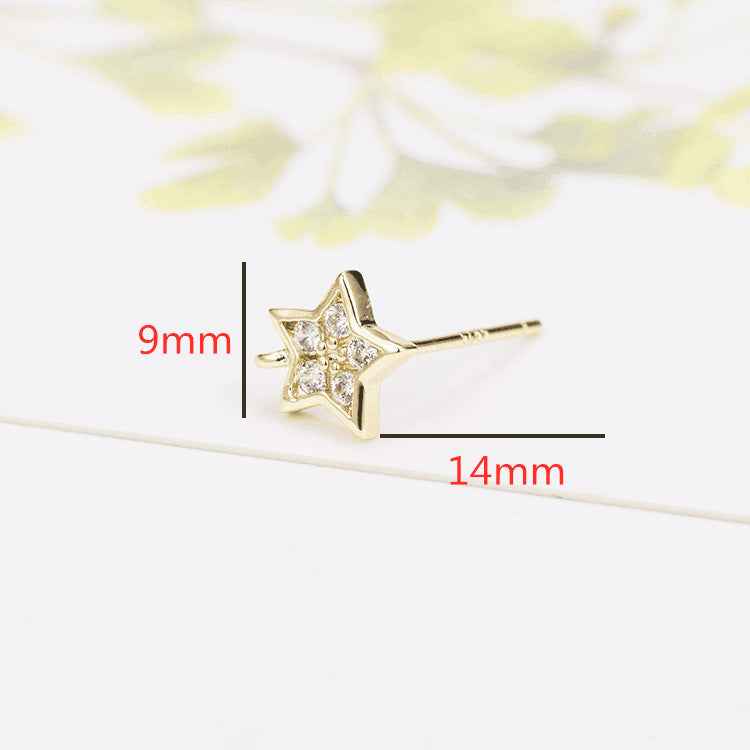 Gold Star Hoop Earrings for Women