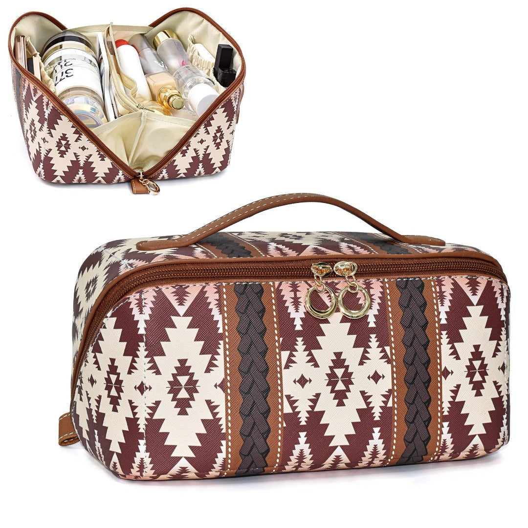 Bohemian Cloud Pillow Cosmetic Bag - Large Capacity PU Travel Makeup Organizer & Toilet Case -dropshippingabc.com