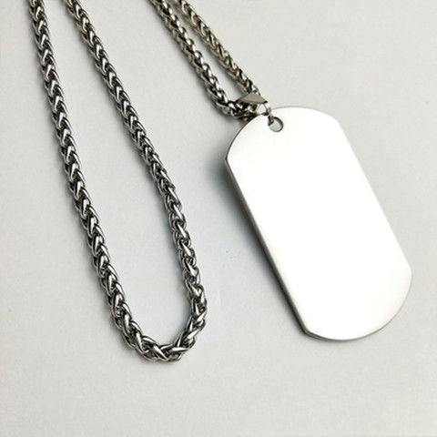 Custom Necklace Female Pendant Dog Tag Personalized Stainless Steel Ladies Birthday Gift -dropshippingabc.com