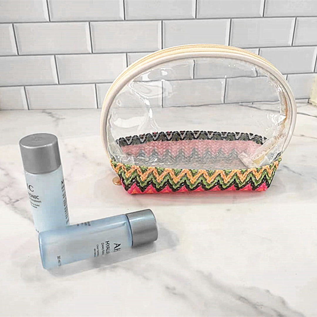 Straw Woven Makeup Bag - Small Waterproof Cosmetic Organizer for Travel & Portable Storage -dropshippingabc.com