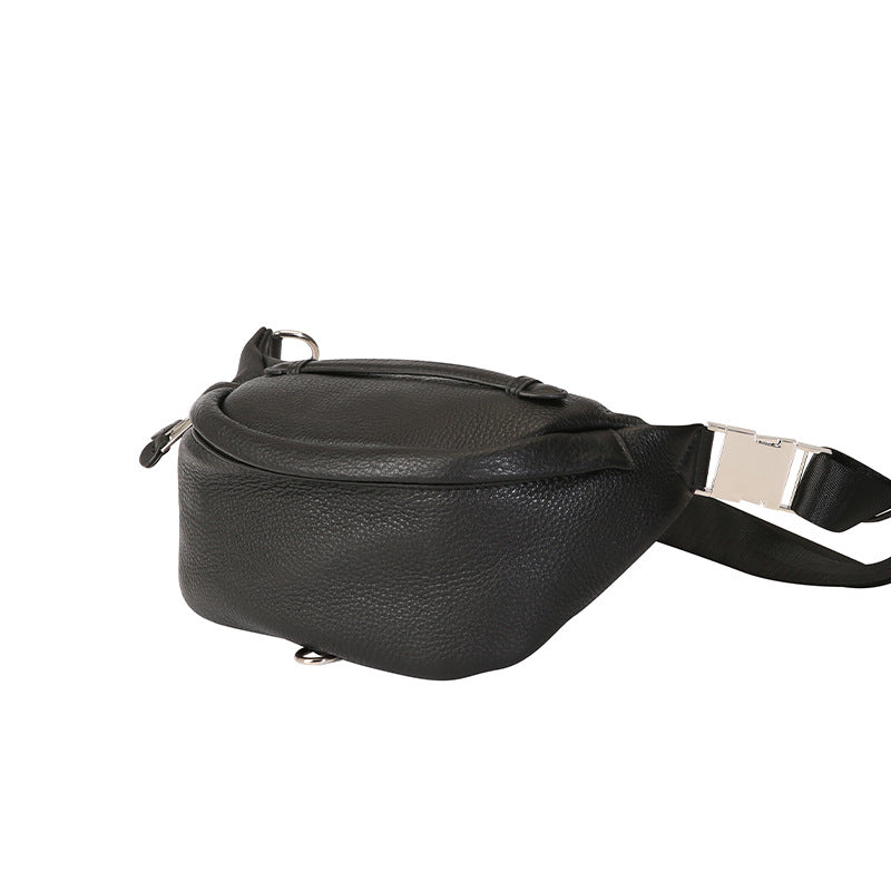 Genuine Leather Waist Bag for Women - Elegant Crossbody Chest Purse Unisex for Travel & Running -dropshippingabc.com