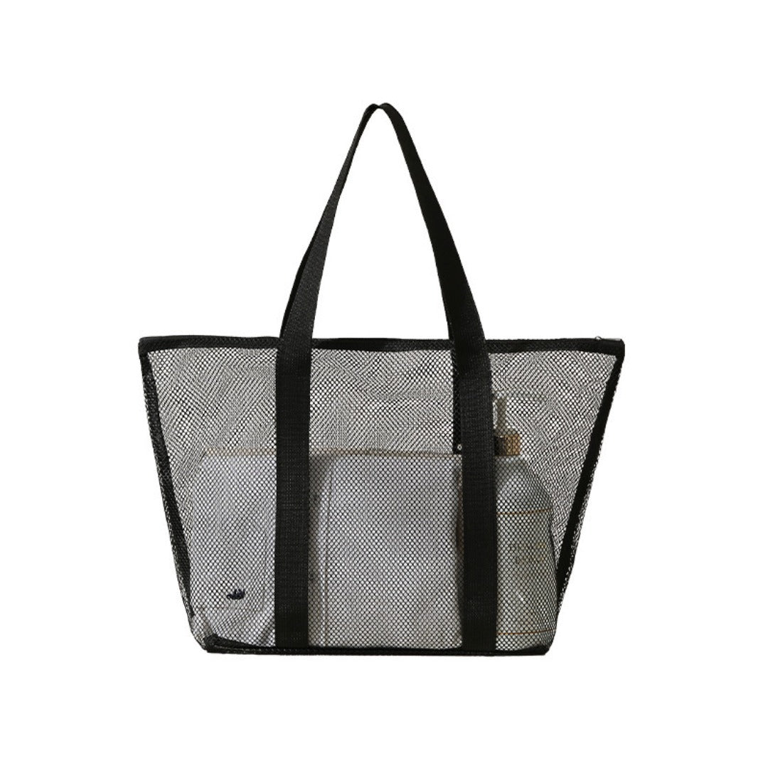 Large Capacity Mesh Shower Tote Bag - Portable Foldable Beach & Travel Bag for Wet and Dry Storage -dropshippingabc.com