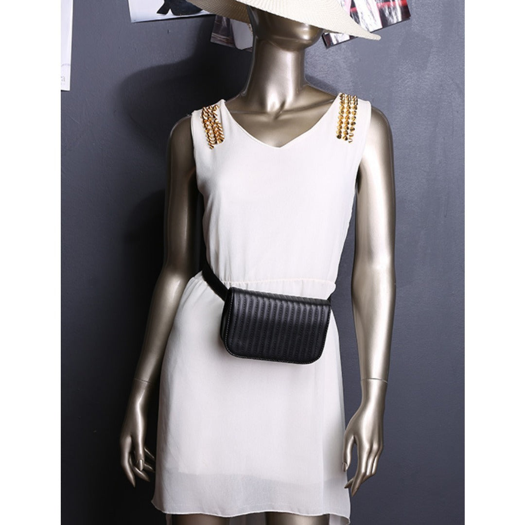 Rivet Women's Small Fanny Pack – Fashionable Casual Waist Bag for Travel, Sports, Holiday, Running, and Beach – Compact, Stylish, and Functional -dropshippingabc.com