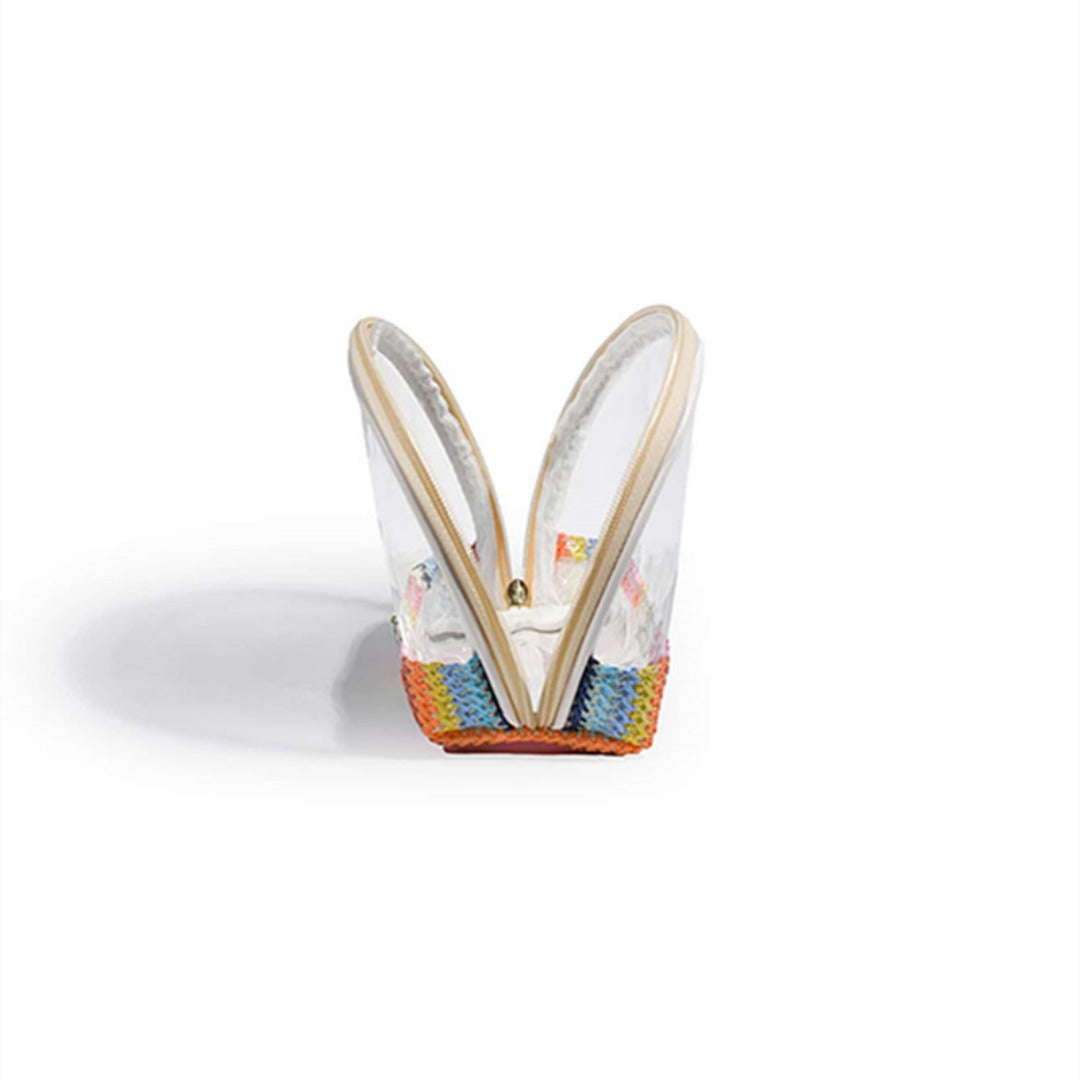 Straw Woven Makeup Bag - Small Waterproof Cosmetic Organizer for Travel & Portable Storage -dropshippingabc.com