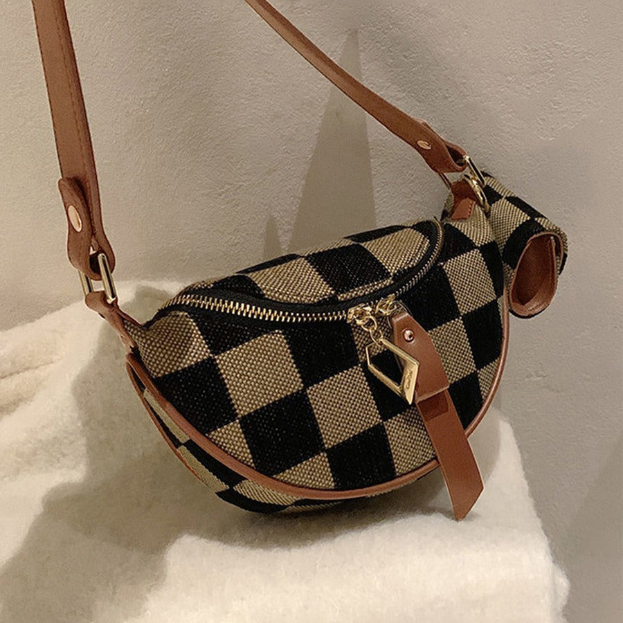Versatile Checkerboard Chest Bag – Fashion Plaid Waist Bag, Stylish Messenger Bag & Fanny Pack for Everyday Use -dropshippingabc.com
