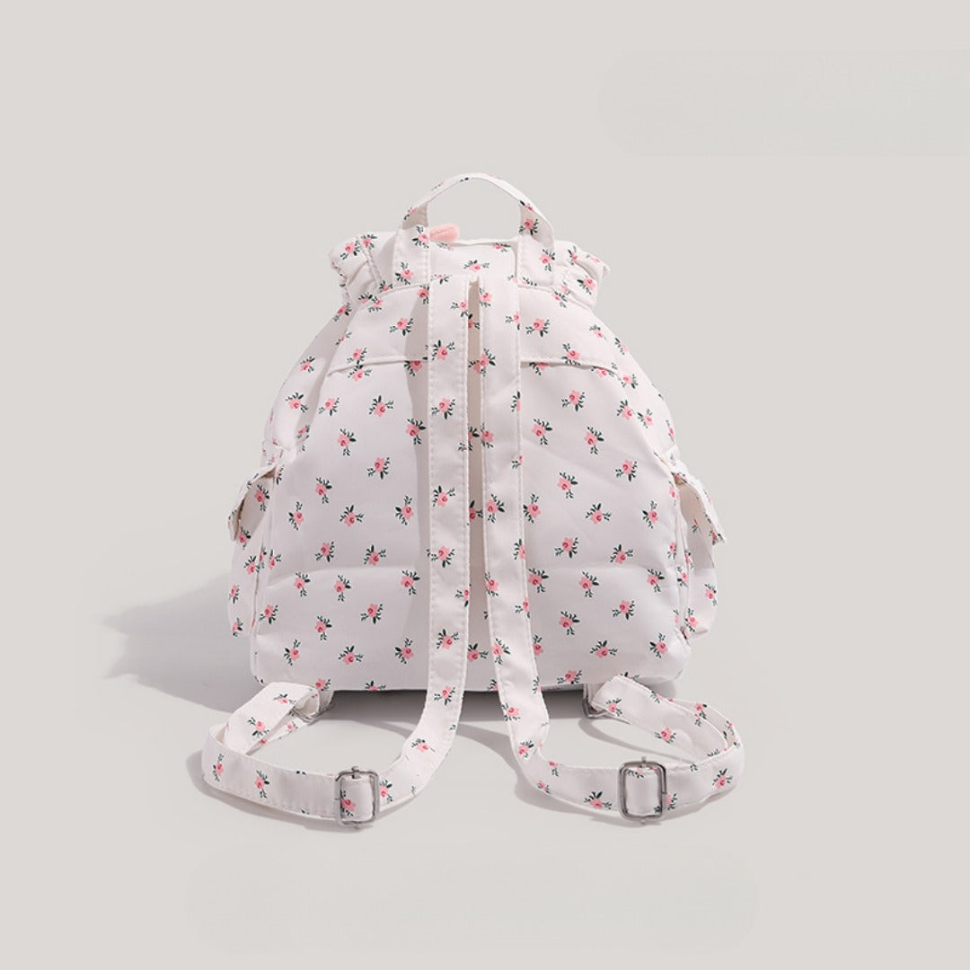 Cute Floral Canvas Backpack for Girls & Teens - Small Versatile School Bag for Daily Commute -dropshippingabc.com