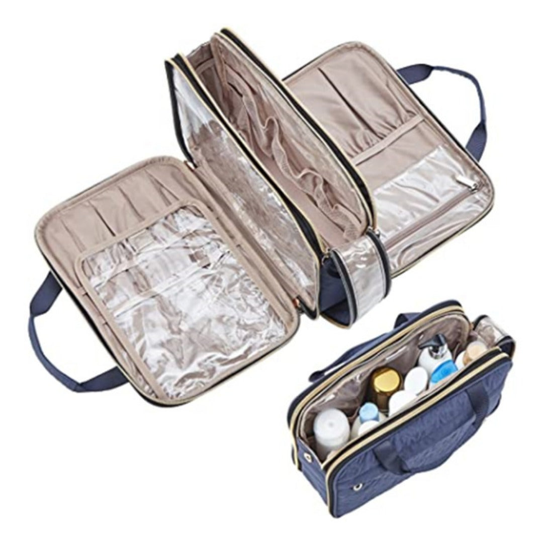 Travel Makeup Bag Organizer - Large Wash Bag & Cosmetic Storage Kit for Women -dropshippingabc.com