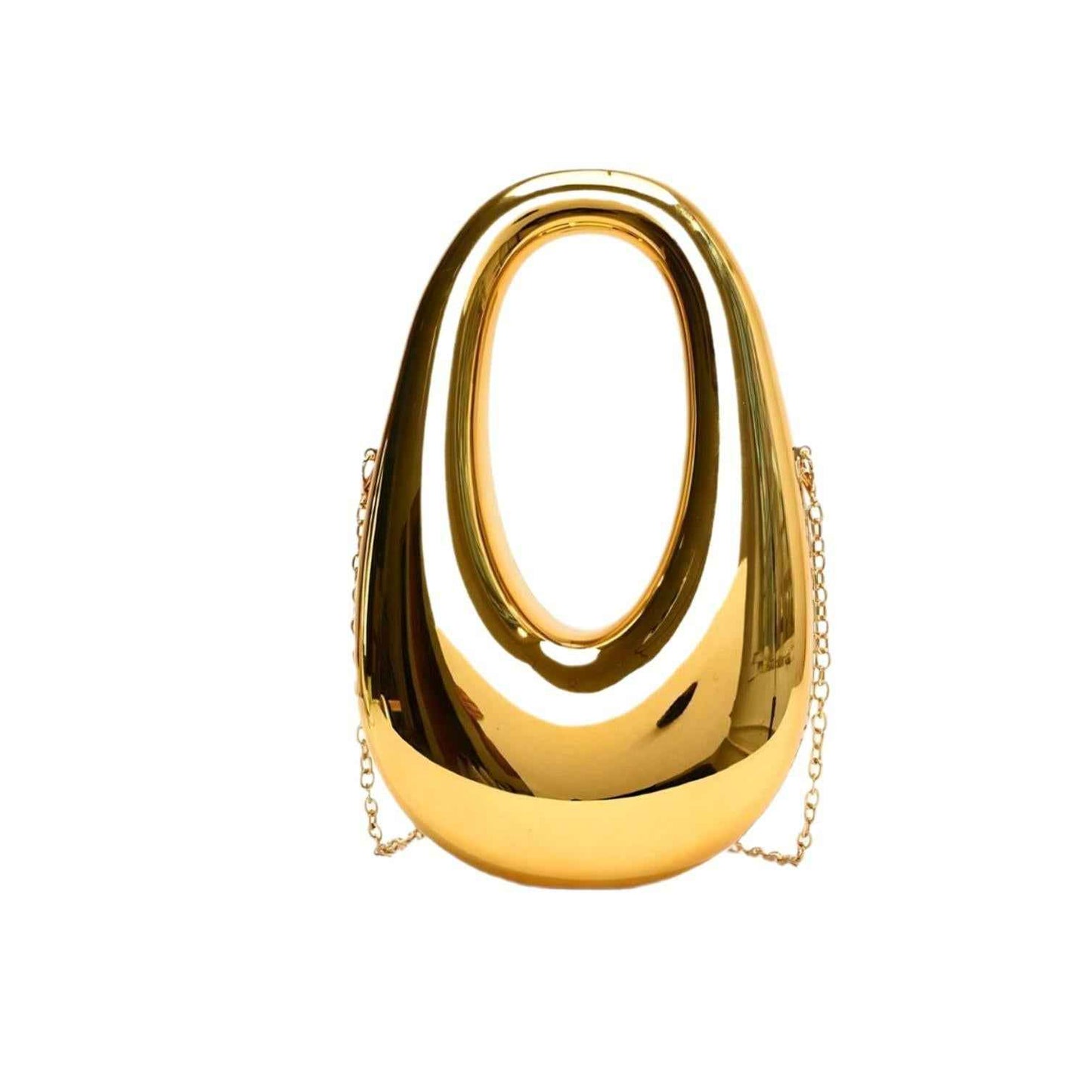 U-Shape Acrylic Evening Bag - Party Decoration Clutch Purse with Versatile Chain Strap