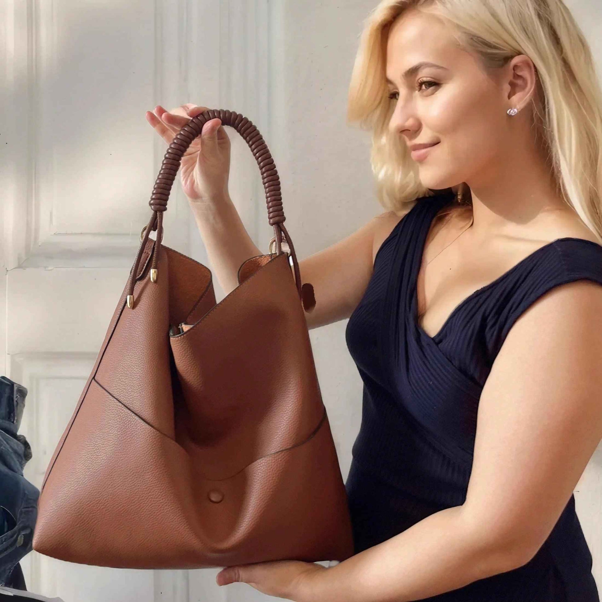 shomico Soft Material Women's Hobo Purse – Lightweight, Large Capacity Shoulder Bag With Detachable Extra Pouch