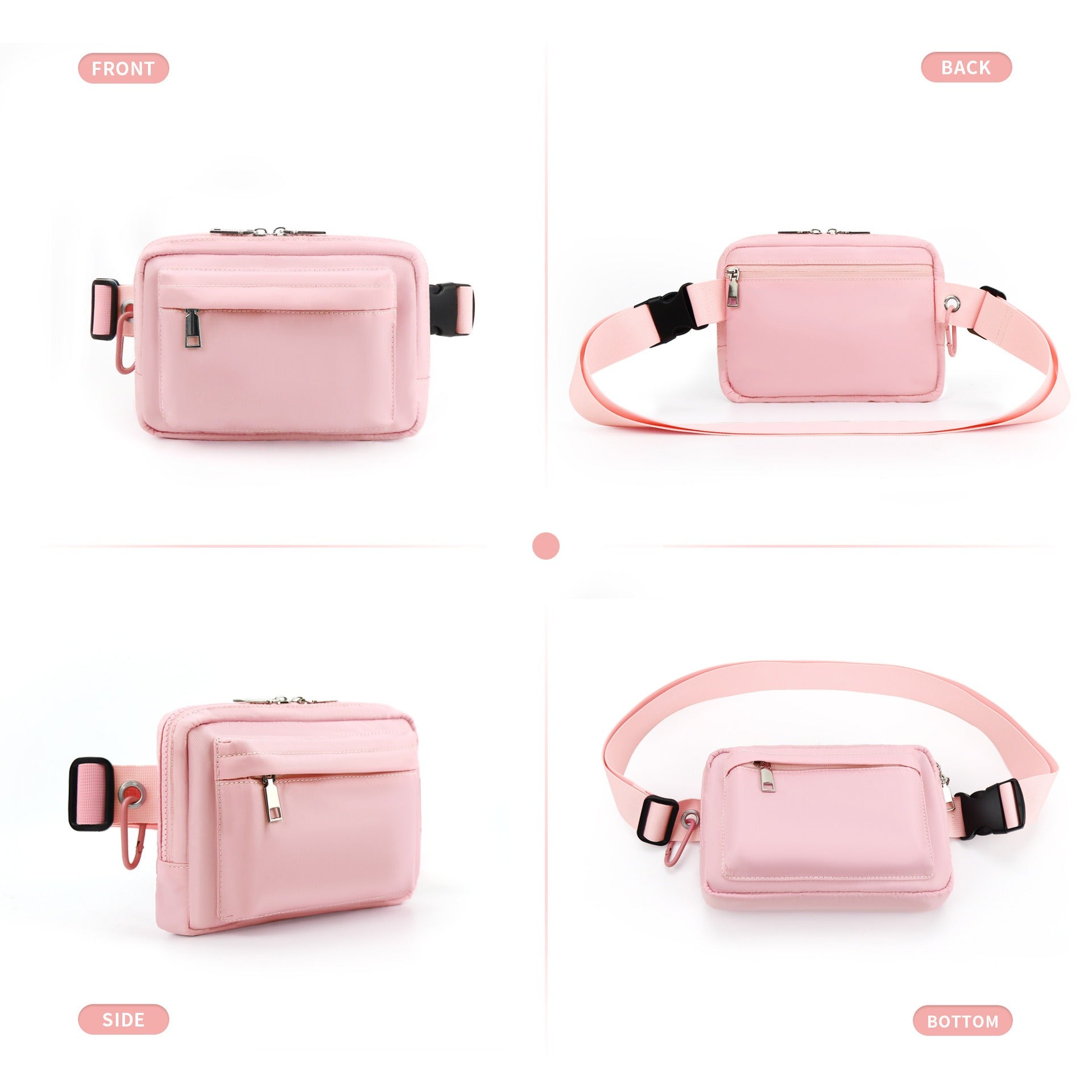 Nylon Chest Bag – Outdoor Sports Running Fanny Pack & Crossbody Belt Purse for Men & Women – Lightweight, Durable, and Stylish -dropshippingabc.com