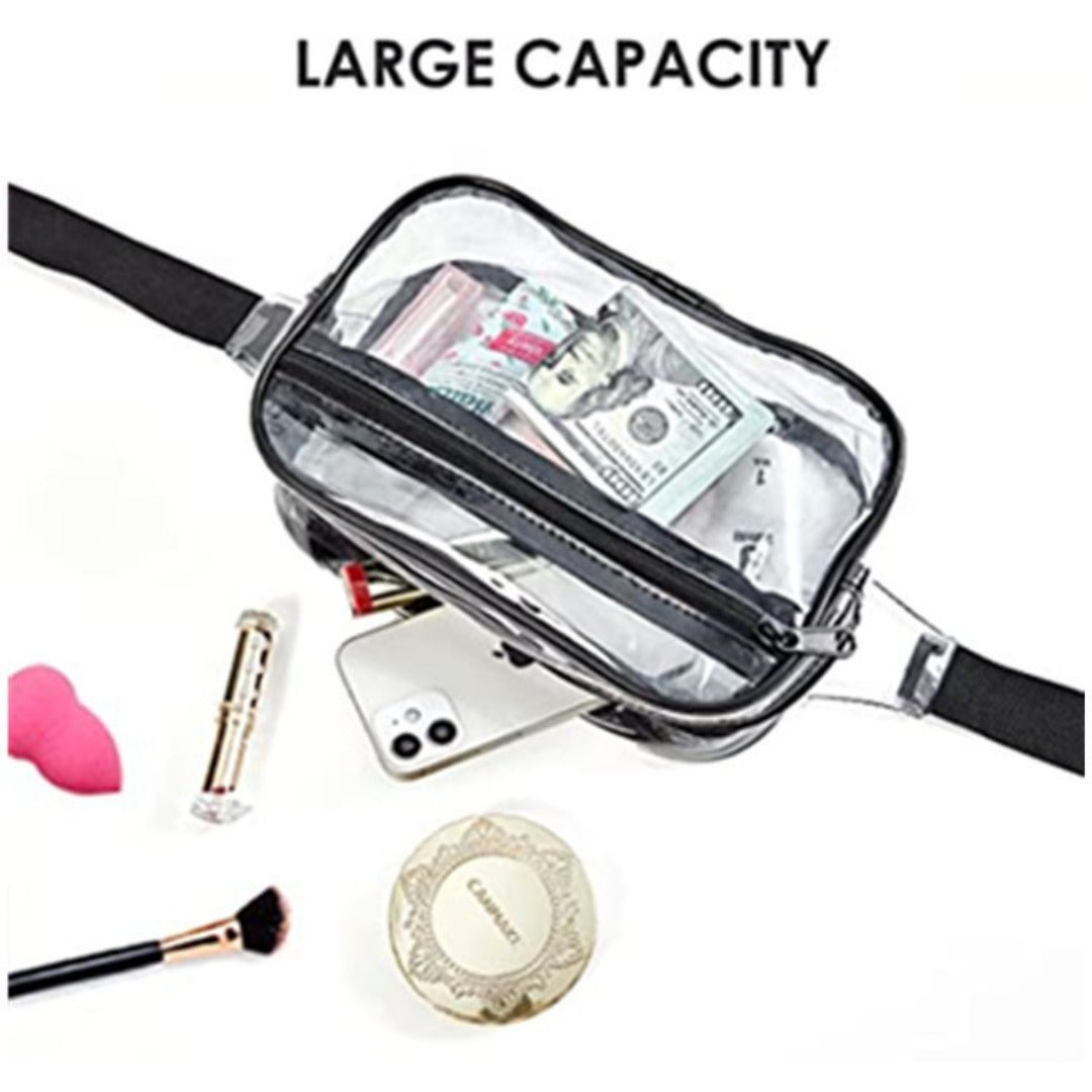PVC Transparent Square Fanny Pack - Outdoor Sports Mobile Phone Bag & Waterproof Waist Bag -dropshippingabc.com