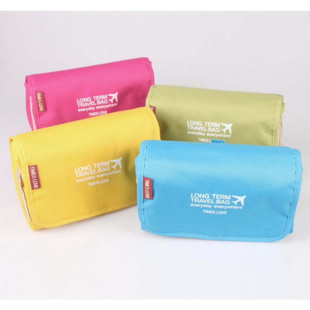 3-in-1 Outdoor Toiletry Bag - Waterproof Foldable Wash Bag with Hook for Travel Storage -dropshippingabc.com
