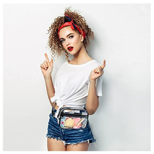 PVC Transparent Square Fanny Pack - Outdoor Sports Mobile Phone Bag & Waterproof Waist Bag -dropshippingabc.com