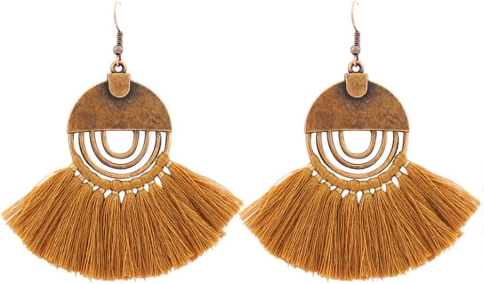 Faux Fur Pom Pom Tassel Drop Dangle Earrings Set -dropshippingabc.com