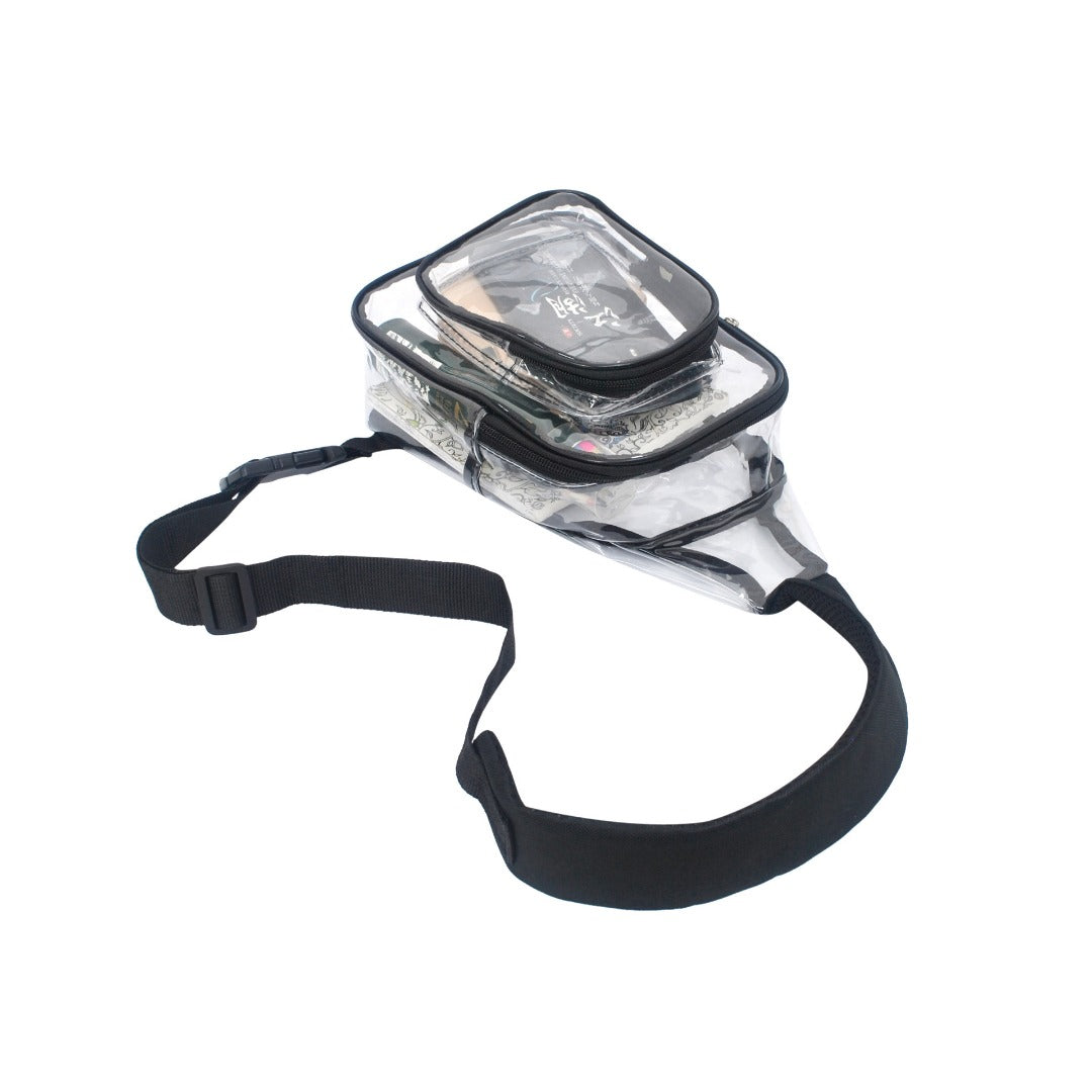 PVC Transparent Shoulder Chest Bag - Outdoor Travel Backpack & Gym Visual Crossbody Bag -dropshippingabc.com