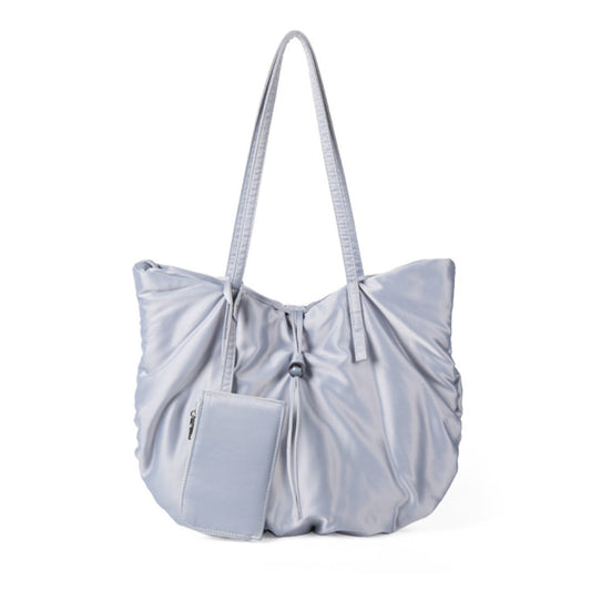 Casual Nylon Large Capacity Hobo Bag - Portable Tote for Women with Pleated Shoulder Design -dropshippingabc.com