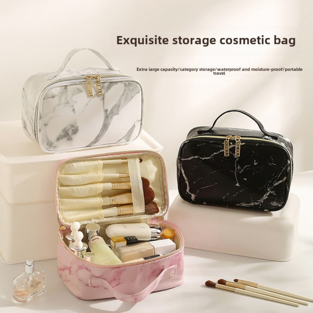 Large Makeup Bag for Women - Travel Cosmetic Organizer with Large Capacity, Portable Storage Case -dropshippingabc.com
