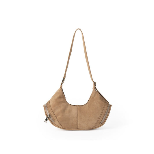 Large Capacity Suede Shoulder Bag - Vintage Casual Slouch Hobo Bag -dropshippingabc.com