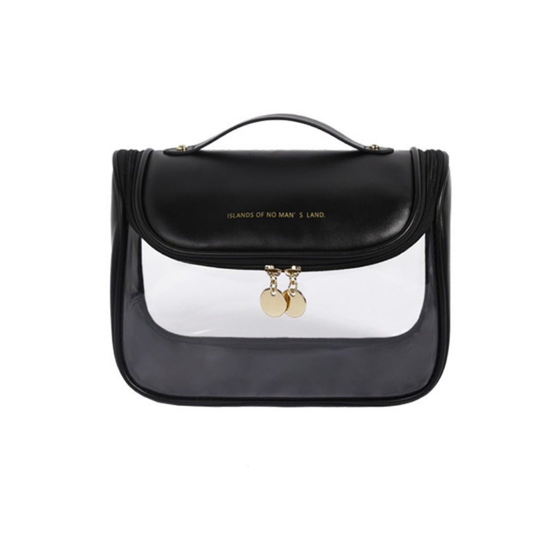 Visible Transparent Makeup Bag - Large Capacity Waterproof Toiletry Bag for Travel & Portable Storage -dropshippingabc.com
