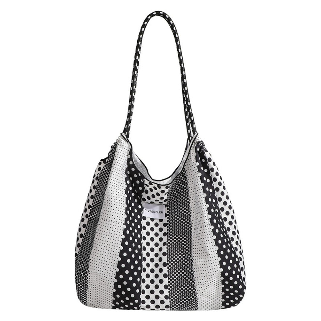 Polka Dot Slouch Tote Bag - Versatile & Portable Shoulder Bag, Large-Capacity Eco-Friendly Hobo Bag -dropshippingabc.com