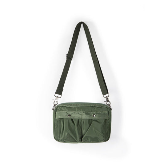 Women's Pleated Nylon Crossbody Bag - Small Square Shoulder Purse with Front Pockets -dropshippingabc.com