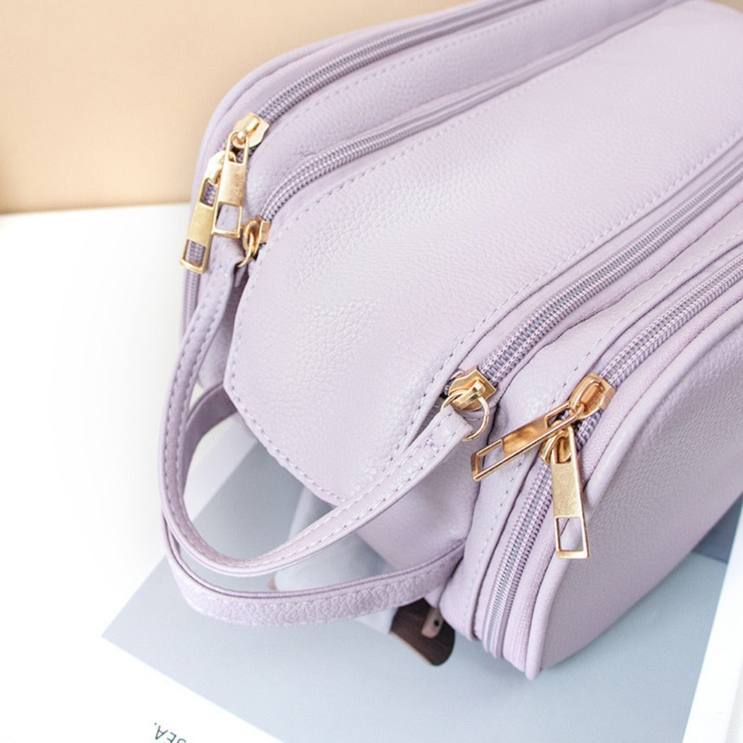 Multifunctional Makeup Bag for Women - Large Capacity Partitioned Travel Toiletry Organizer with Compartments -dropshippingabc.com