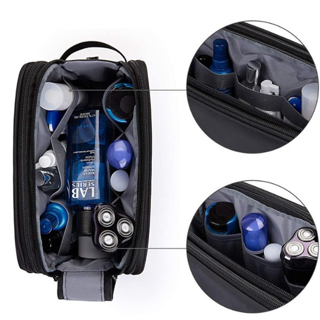 Unisex Waterproof Toiletry Bag - Multi-Compartment Shaving Kit & Shower Products Organizer for Men & Women -dropshippingabc.com