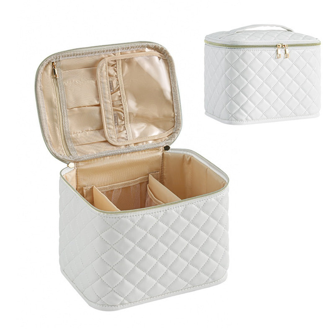 Large Capacity Travel Makeup Bag - Waterproof Cosmetic Organizer with Multi-Functional Partitions -dropshippingabc.com