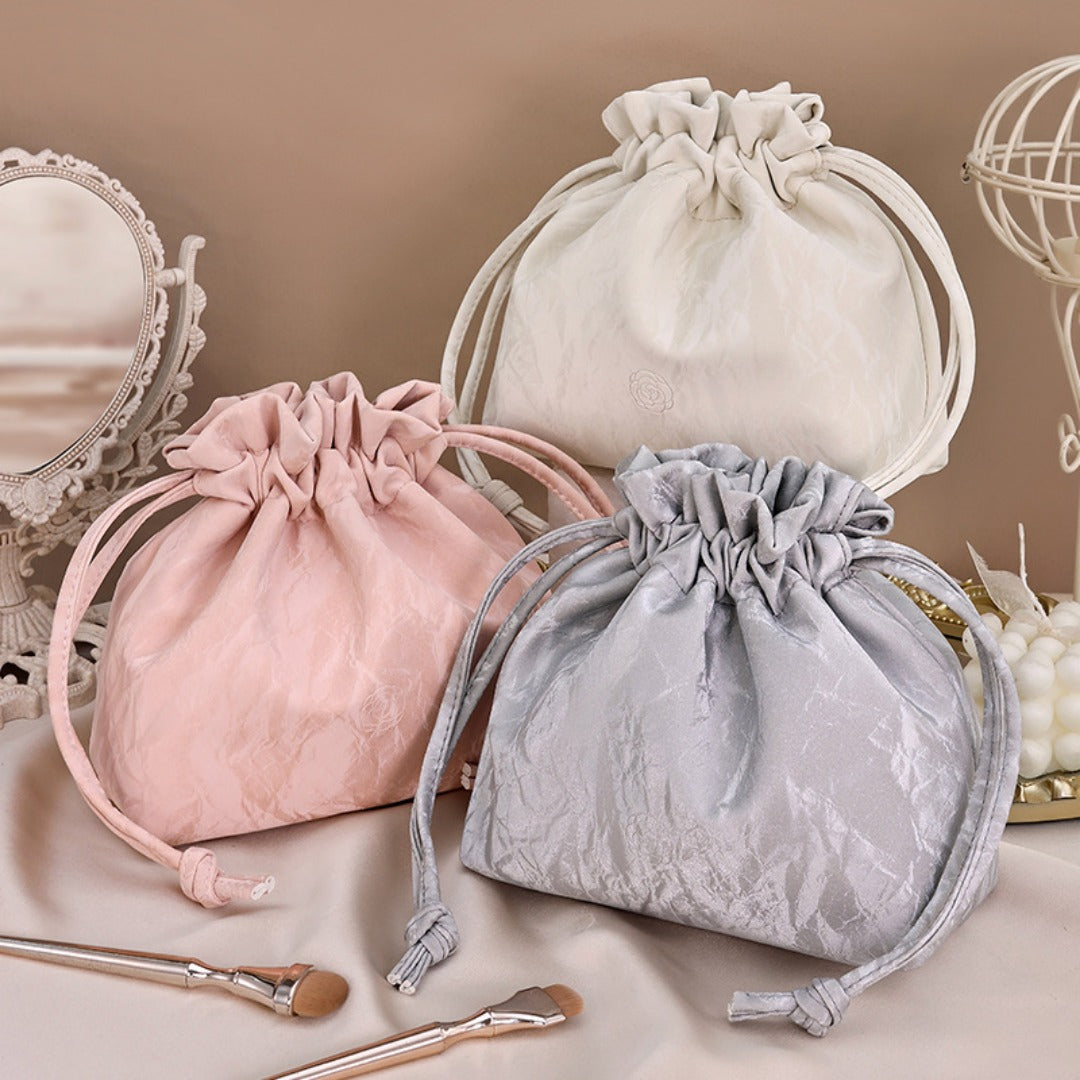 Bundle Mouth Cosmetic Bag - Large Capacity Storage Portable Makeup Bag for Women -dropshippingabc.com