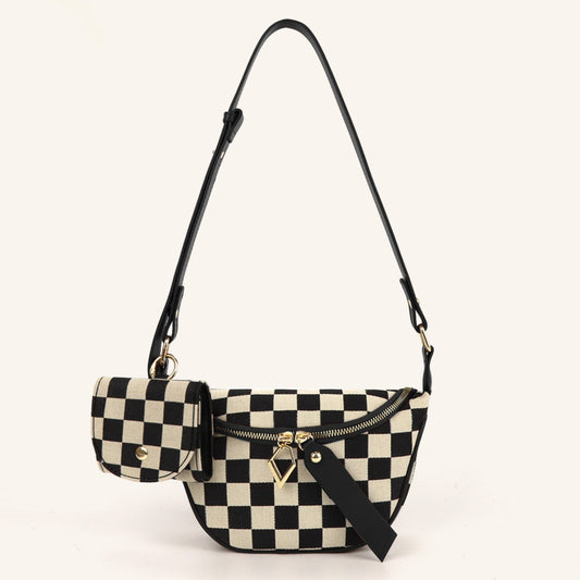 Versatile Checkerboard Chest Bag – Fashion Plaid Waist Bag, Stylish Messenger Bag & Fanny Pack for Everyday Use -dropshippingabc.com