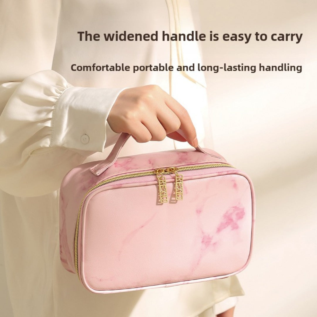 Large Makeup Bag for Women - Travel Cosmetic Organizer with Large Capacity, Portable Storage Case -dropshippingabc.com