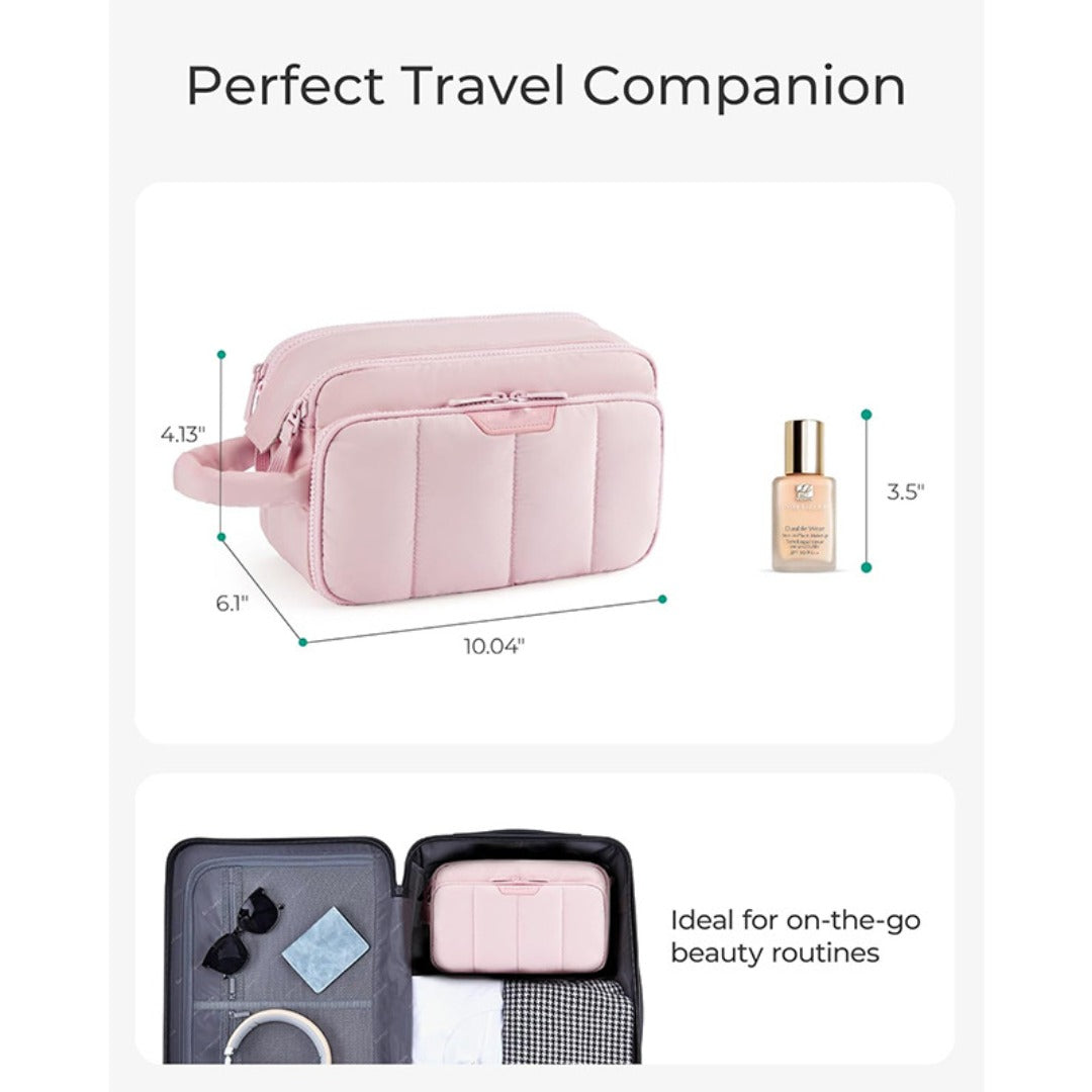 Portable Travel Toilet Bag - Compact Cosmetic Bag with Organizers for Makeup Storage -dropshippingabc.com