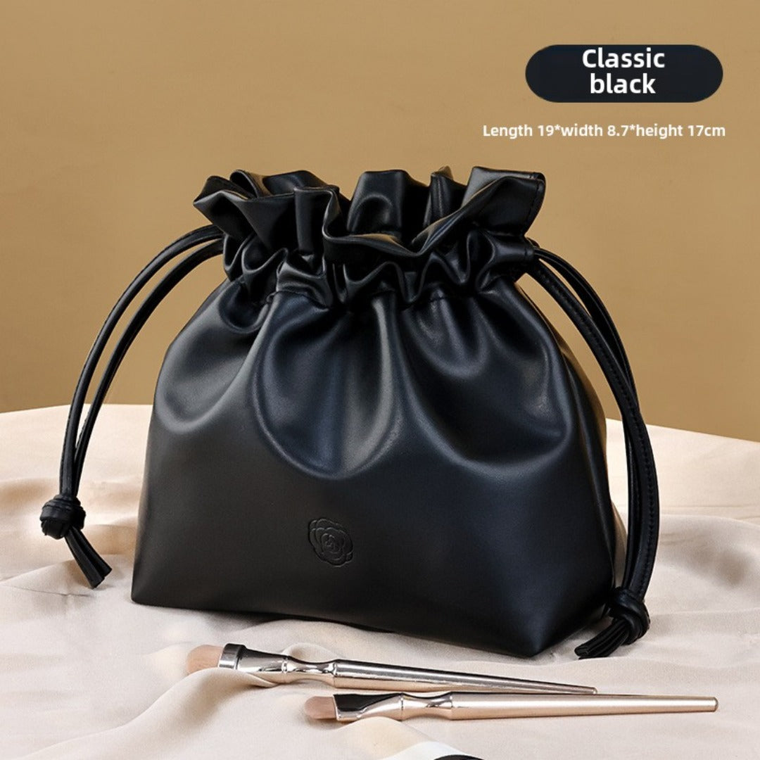 Bundle Mouth Cosmetic Bag - Large Capacity Storage Portable Makeup Bag for Women -dropshippingabc.com