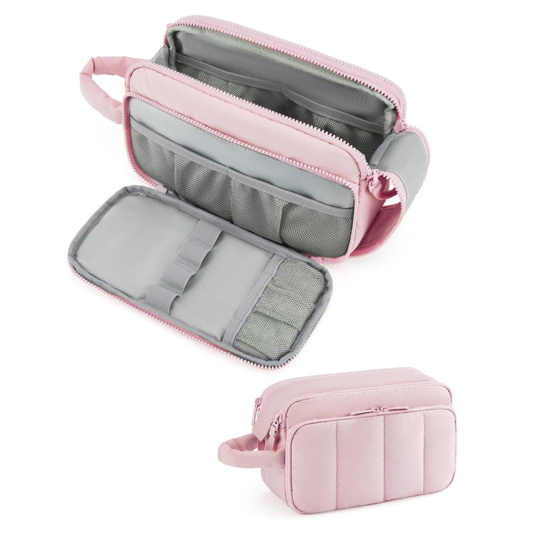 Portable Travel Toilet Bag - Compact Cosmetic Bag with Organizers for Makeup Storage -dropshippingabc.com