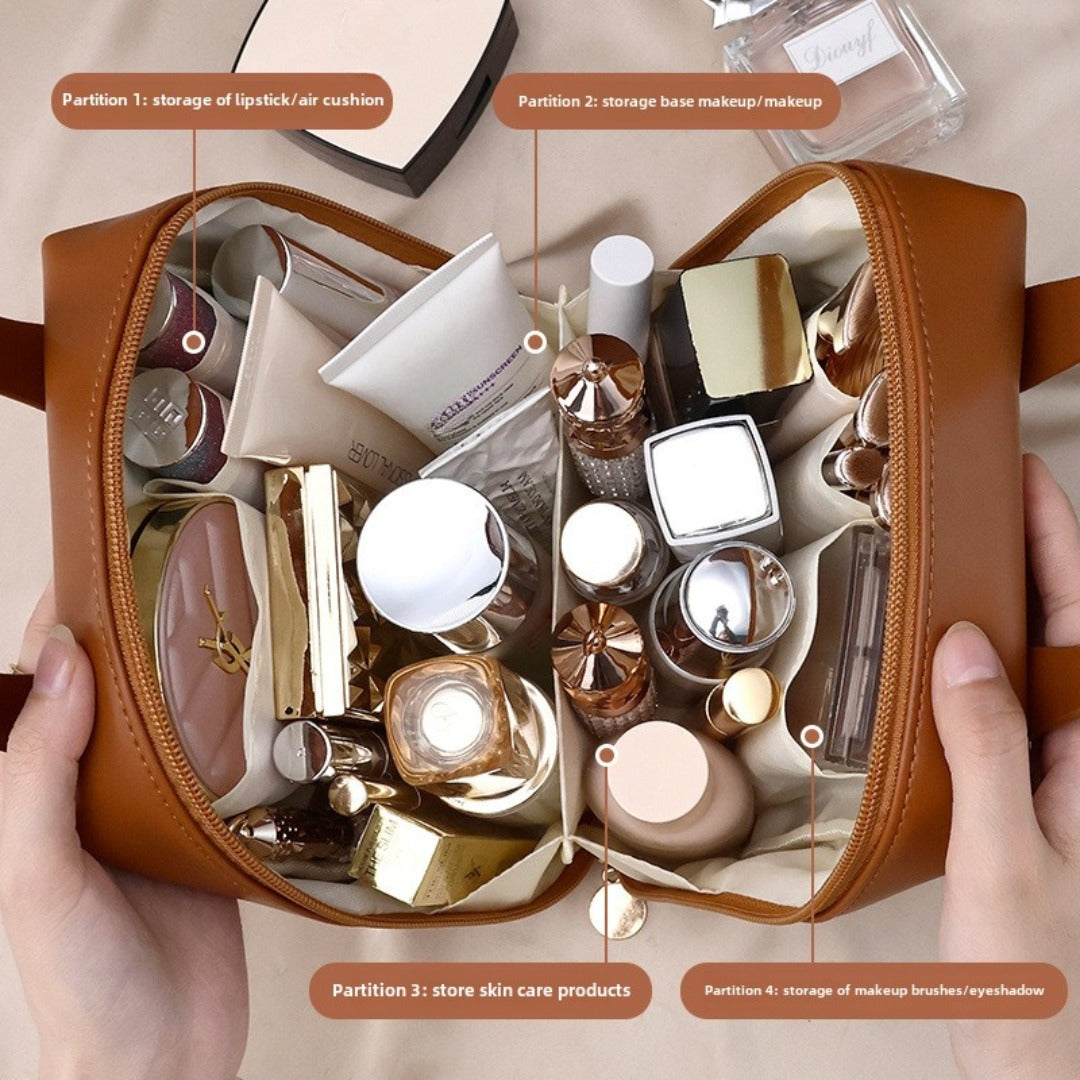 Tote Cosmetic Bag Large Capacity - Travel Portable Shell Makeup Bag Organizer -dropshippingabc.com