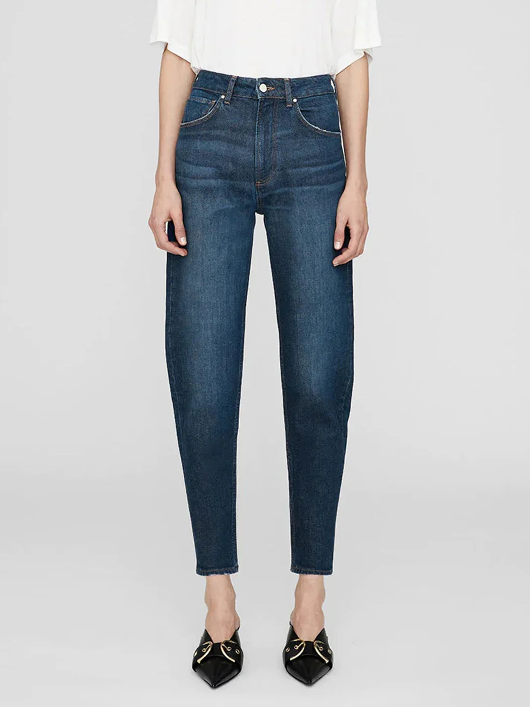 Women's Medium Comfort-Stretch Jeans - High Waist Vintage Denim Pants for Autumn Winter 2025 Casual Streetwear -dropshippingabc.com