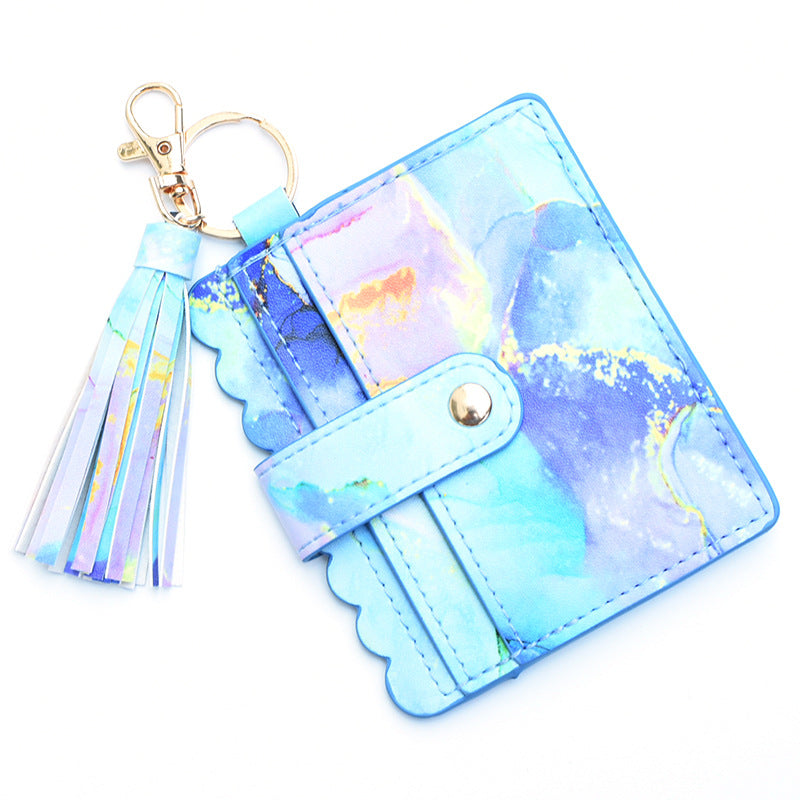 Women's Keychain Card Holder - Printed Front Pocket Wallet for Credit Cards & ID -dropshippingabc.com