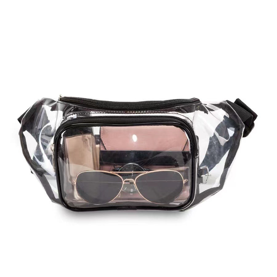 PVC transparent bag waterproof fanny pack Storage Bag for Portable Travel & Sports | Durable Fanny Pack with Clear Design for Secure and Easy Access -dropshippingabc.com