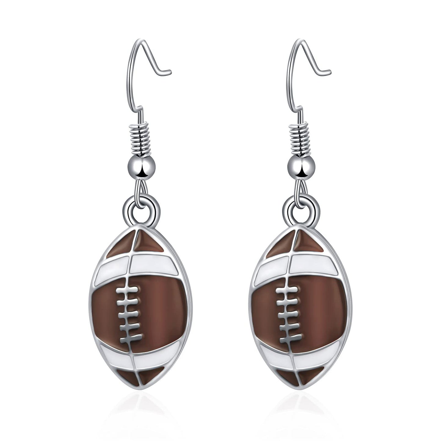 Rhinestone Football & Rugby Earrings for Women - Sparkling Sports Fan Dangle Drop Stud Earrings -dropshippingabc.com