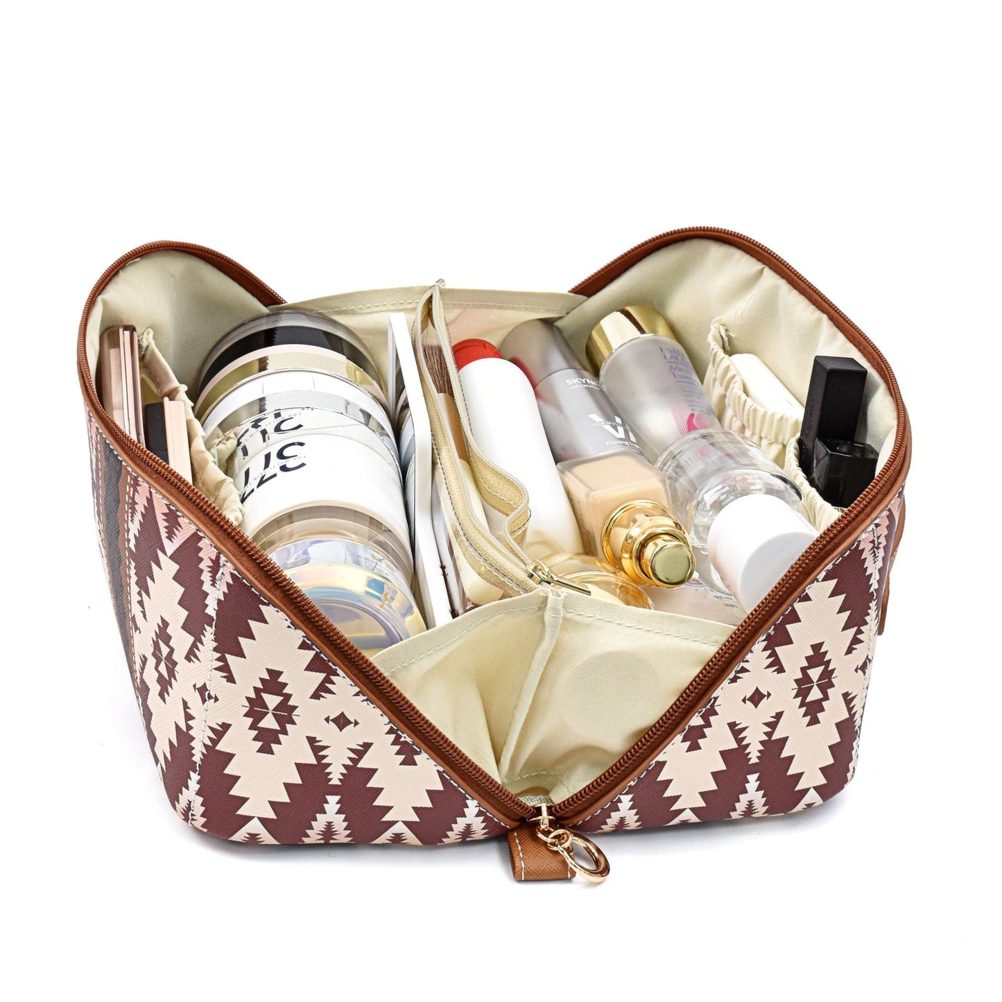 Bohemian Cloud Pillow Cosmetic Bag - Large Capacity PU Travel Makeup Organizer & Toilet Case -dropshippingabc.com