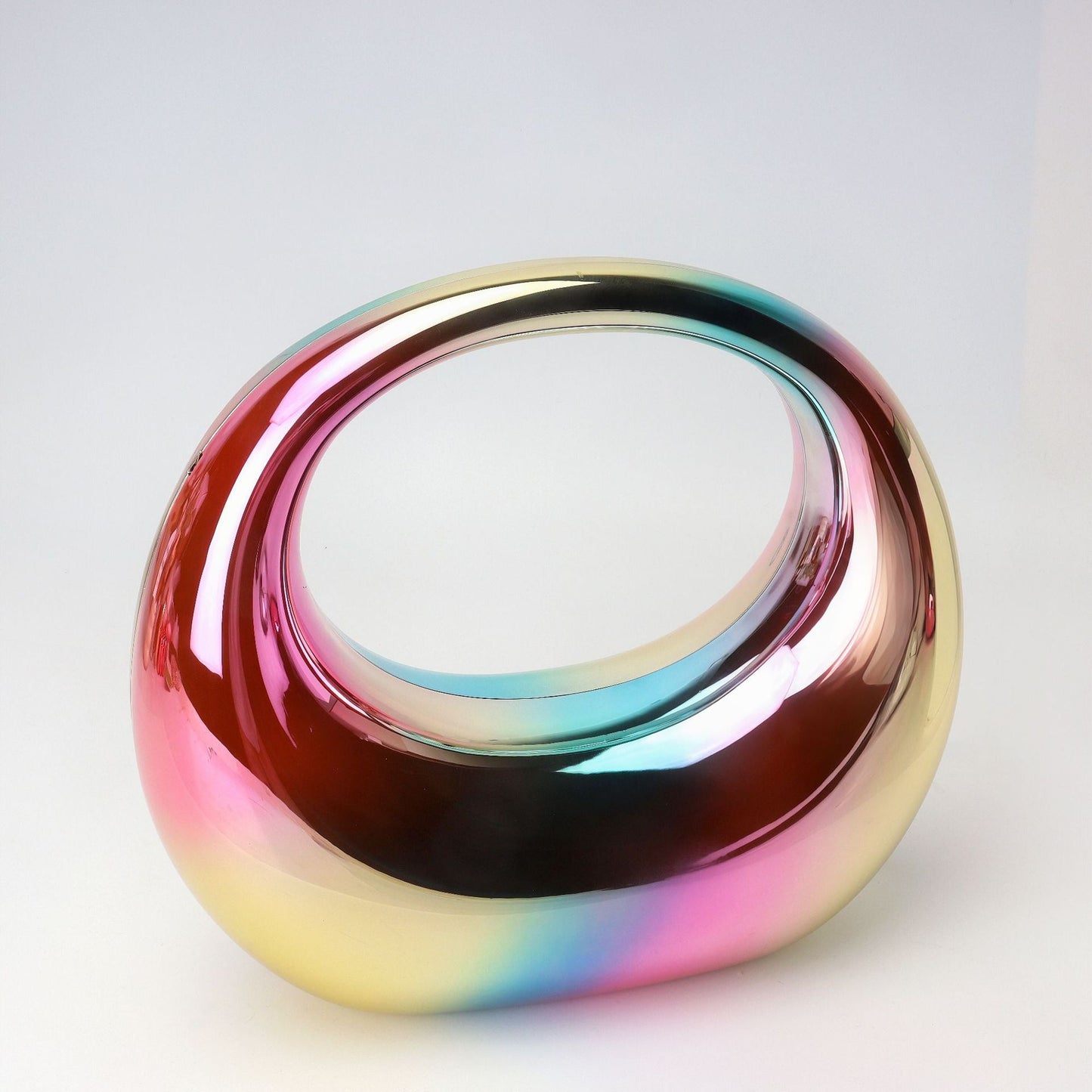 Acrylic Evening Clutch Purse - Gold & Silver Wedding Prom Bag with Chain, Stylish Makeup Clutch Box for Parties