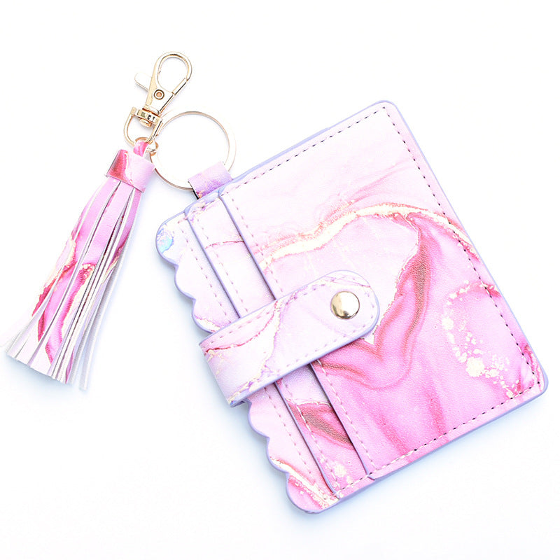Women's Keychain Card Holder - Printed Front Pocket Wallet for Credit Cards & ID -dropshippingabc.com