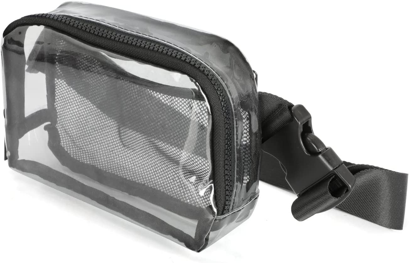 Waterproof Square Fanny Pack - Transparent Small Crossbody Belt Bag with Adjustable Strap, Stadium Approved -dropshippingabc.com