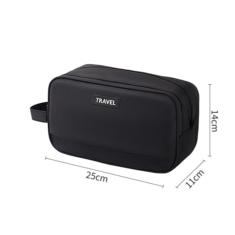 Men's 3-Layer Toilet Bag for Business Trip - Small Compact Cosmetic Organizer with Dry Wet Separation -dropshippingabc.com