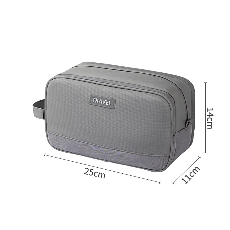 Men's 3-Layer Toilet Bag for Business Trip - Small Compact Cosmetic Organizer with Dry Wet Separation -dropshippingabc.com