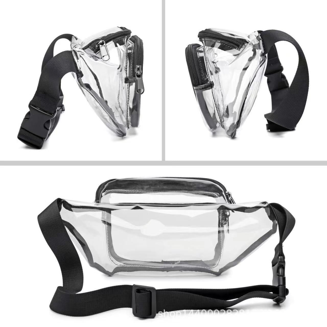 PVC transparent bag waterproof fanny pack Storage Bag for Portable Travel & Sports | Durable Fanny Pack with Clear Design for Secure and Easy Access -dropshippingabc.com