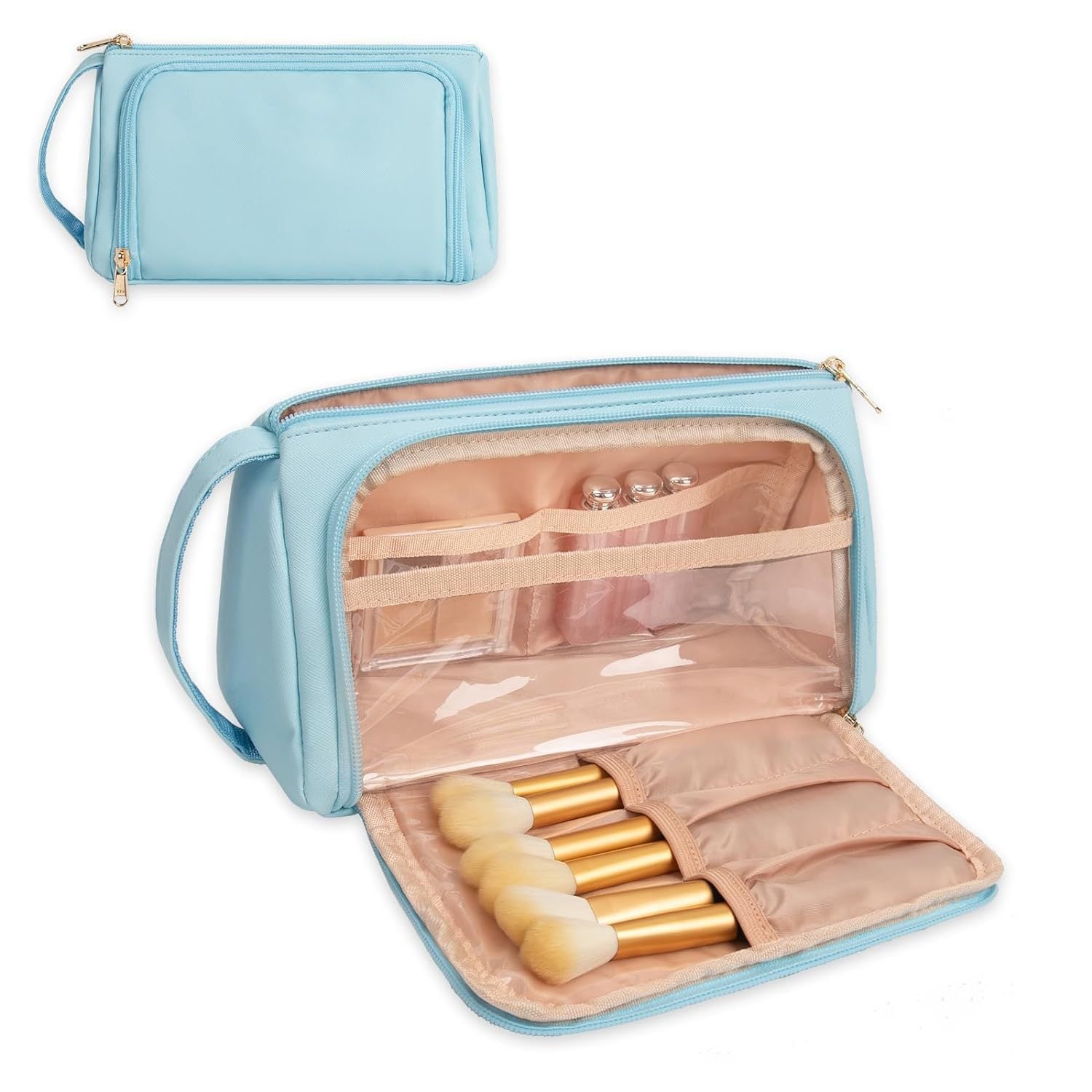Large Capacity Travel Makeup Bag - Versatile Cosmetic Organizer & Portable Toiletry Case -dropshippingabc.com